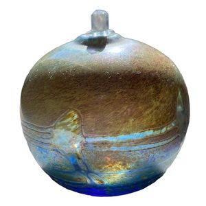 Hand blown glass oil lamp Steve Bradshaw